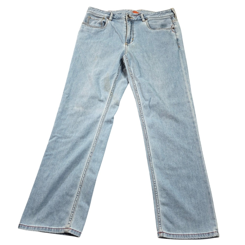 Tommy Bahama Jeans Mens 34x30 Blue Light Wash Straight Leg Denim RN86549
